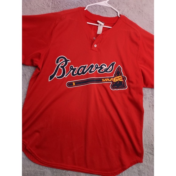 Vintage Atlanta Braves Jersey Mens 52 Wilson Stitched Embroidered